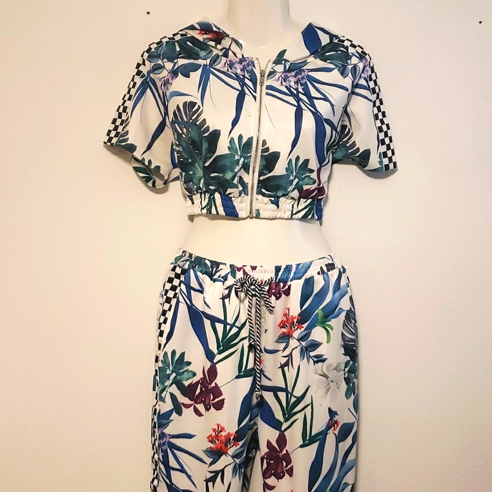 Tropical crop top set